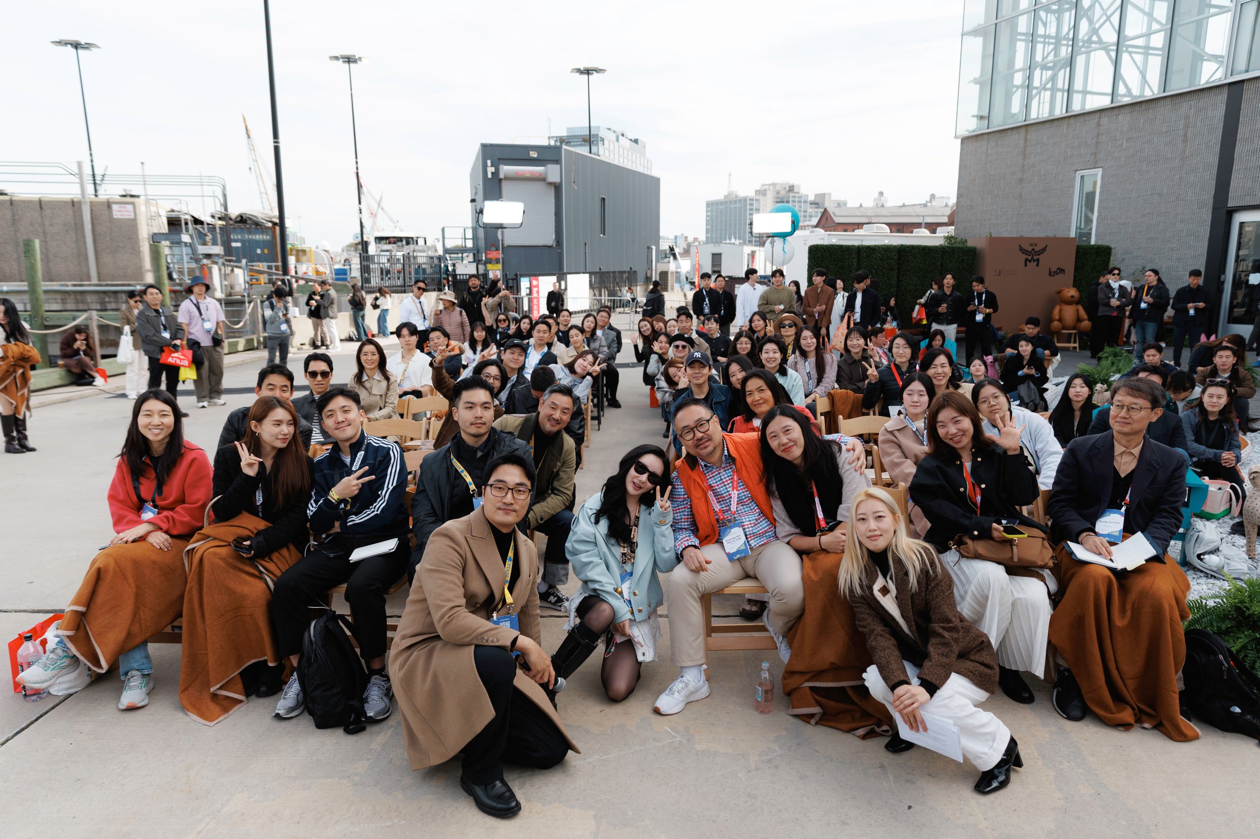 Group photo at an outdoor daytime event